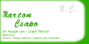marton csapo business card