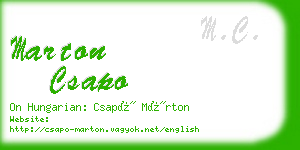 marton csapo business card